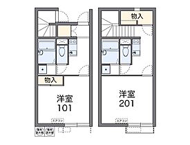 レオネクストディアベルジュII 202 ｜ 兵庫県明石市魚住町金ケ崎1539-126（賃貸アパート1K・2階・28.15㎡） その2