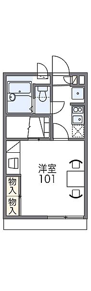 レオパレスサマールＫ 103｜兵庫県姫路市坂田町(賃貸アパート1K・1階・23.18㎡)の写真 その2