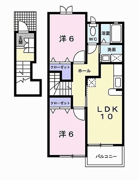 マーベラスＣ 202｜兵庫県多可郡多可町中区安楽田(賃貸アパート2LDK・2階・57.22㎡)の写真 その2