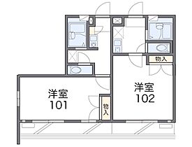 レオパレスセント・クロス 101 ｜ 兵庫県姫路市書写1の辺1195（賃貸アパート1K・1階・24.84㎡） その2