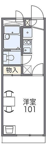 レオパレスモラ神屋 103｜兵庫県姫路市神屋町 4丁目(賃貸アパート1K・1階・19.87㎡)の写真 その2