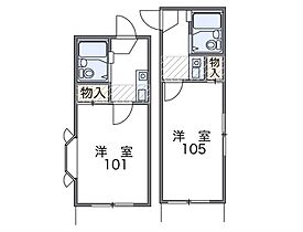 レオパレス姫路第3 104 ｜ 兵庫県姫路市宮西町 3丁目（賃貸アパート1K・1階・18.52㎡） その2