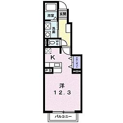 パークメゾン田寺2 ワンルームの間取図画像