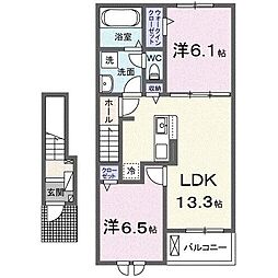 メゾン・レゾナンス I 2LDKの間取図画像