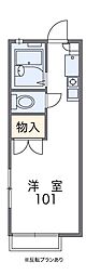 レオパレスプティメゾン雅 1Kの間取図画像