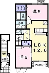 アン・グランジェ 2LDKの間取図画像
