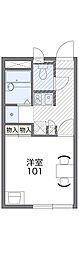 レオパレスイトウ 1Kの間取図画像