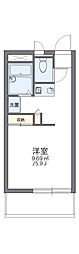 レオパレスオンザウイング 1Kの間取図画像
