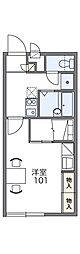 レオパレスフェリーチェ弐番館 1Kの間取図画像