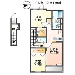 メゾンスズナ 2LDKの間取図画像