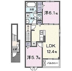 プロスぺリテVII 2LDKの間取図画像