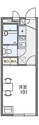 レオパレスルミエール 1Kの間取図画像