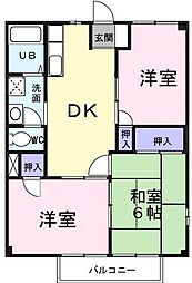 メゾンポパイ 3DKの間取図画像