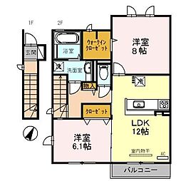 ルーチェ 2LDKの間取図画像