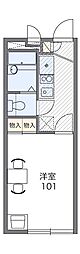 レオパレスK・M・JOY2 1Kの間取図画像