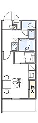 レオパレスcrane2 1Kの間取図画像