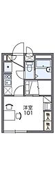 レオパレスミニョン・フルール 1Kの間取図画像