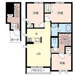 シャーメゾンガーデンズ惣盛B 3LDKの間取図画像