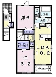 ライズライト 2LDKの間取図画像
