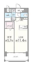 シェーネル・ブラウエン加古川 1LDKの間取図画像