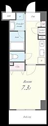 ヴェルドミール 1Kの間取図画像