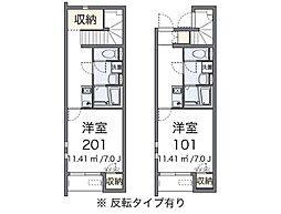 クレイノWINDS6 1Kの間取図画像