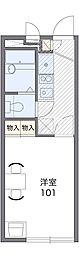 レオパレスアプリコット片山 1Kの間取図画像
