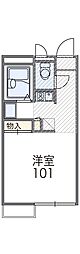 レ・エスペランス 1Kの間取図画像