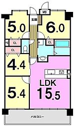 ルネッサンス21春日ザ・パーク 4LDKの間取図画像