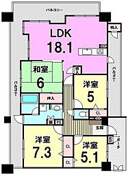 サンリヤン博多南3 4LDKの間取図画像