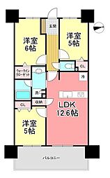 グランフォーレ大橋駅前レジデンス 3LDKの間取図画像