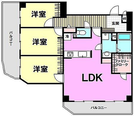 3LDK 間取り