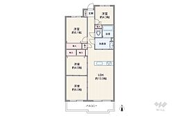 カルム伊丹緑ケ丘 4LDKの間取図画像