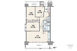 プロシード・伊丹駅前 3LDKの間取図画像