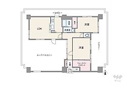 エーベル伊丹参番館 2LDKの間取図画像