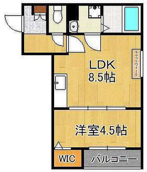 Ｋａｔｚｅ戸畑 ｜福岡県北九州市戸畑区新池2丁目(賃貸アパート1LDK・2階・32.07㎡)の写真 その2