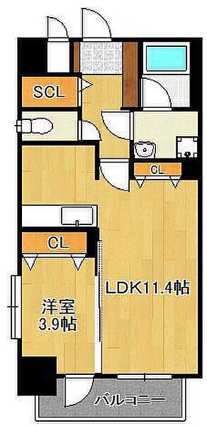 レジデンス枝光 ｜福岡県北九州市八幡東区枝光本町(賃貸マンション1LDK・12階・41.40㎡)の写真 その2