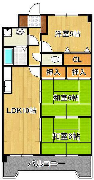 リアライズ到津 ｜福岡県北九州市八幡東区槻田2丁目(賃貸マンション3LDK・5階・62.38㎡)の写真 その2