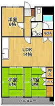 コーポランド桃園  ｜ 福岡県北九州市八幡東区桃園2丁目（賃貸マンション3LDK・9階・66.75㎡） その2