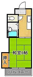 シャトレ川淵 1Kの間取図画像