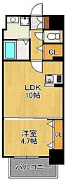 エルザグランツ戸畑千防 1LDKの間取図画像