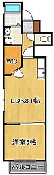 サンクレシア戸畑駅前 1LDKの間取図画像