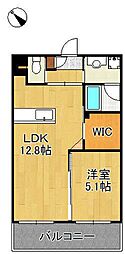 サンシャイン・プリンセス八幡駅前 1LDKの間取図画像