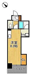 サンシャイン・プリンセス八幡駅前 ワンルームの間取図画像
