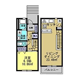 クレアコート 1LDKの間取図画像