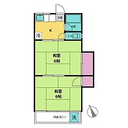 コーポ友山 2Kの間取図画像