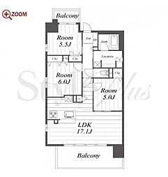 プレサンスロジェ高岳 3LDKの間取図画像
