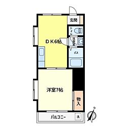ハイム・エレガンス 1DKの間取図画像