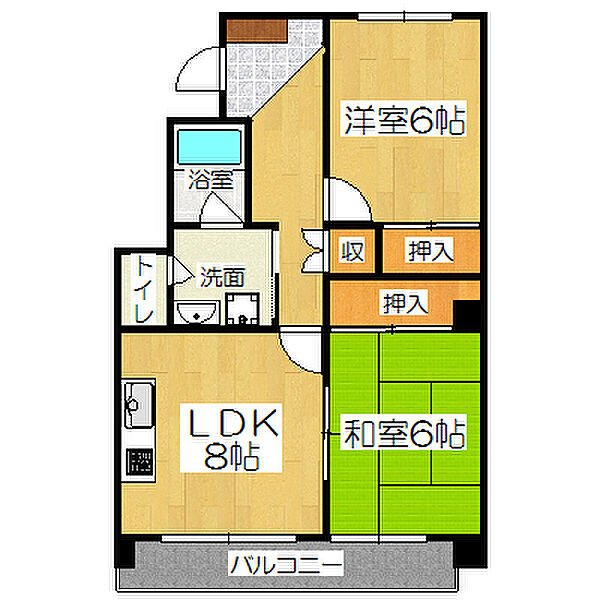 京阪四ノ宮アバンギャルド ｜京都府京都市山科区四ノ宮泓(賃貸マンション2DK・2階・52.10㎡)の写真 その2