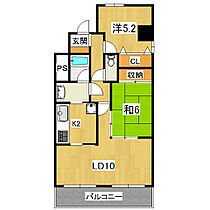 グランディオス京都東  ｜ 京都府京都市山科区大宅甲ノ辻町（賃貸マンション2LDK・6階・59.78㎡） その2